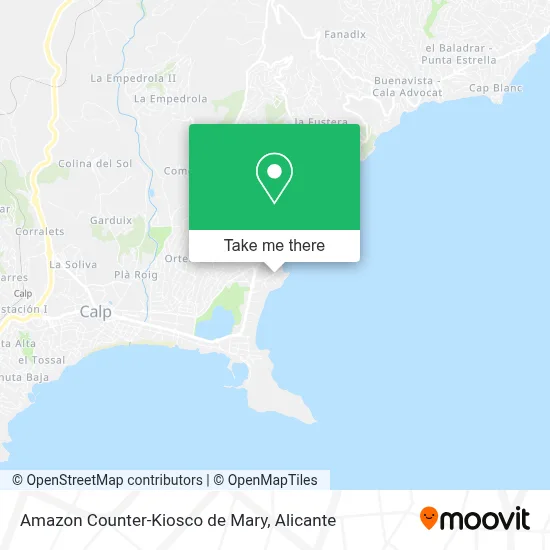 Amazon Counter-Kiosco de Mary map