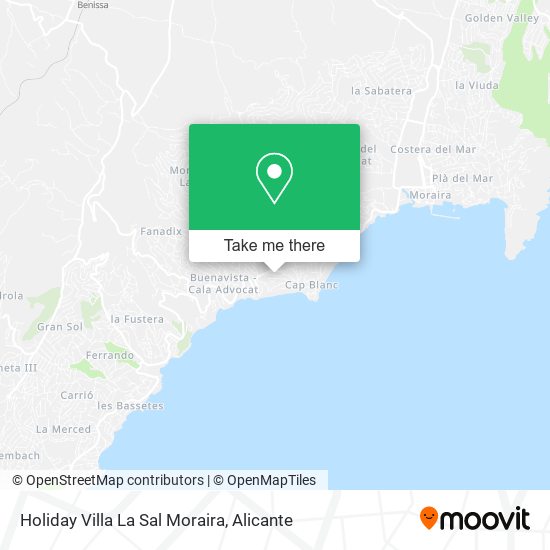mapa Holiday Villa La Sal Moraira