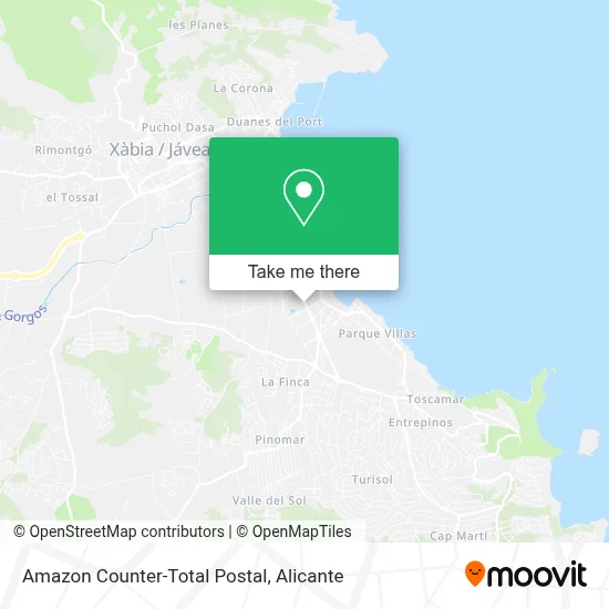 Amazon Counter-Total Postal map