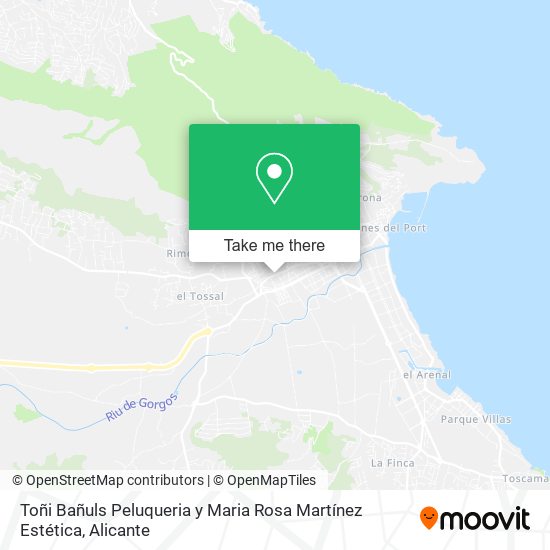 Toñi Bañuls Peluqueria y Maria Rosa Martínez Estética map