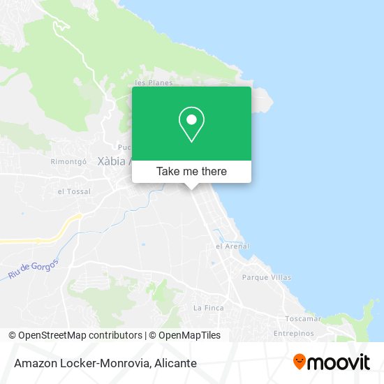 Amazon Locker-Monrovia map
