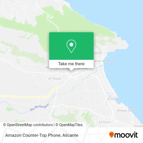 Amazon Counter-Top Phone map