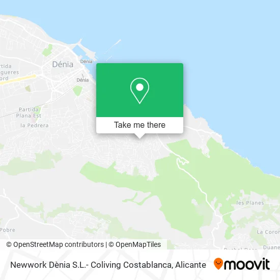 mapa Newwork Dènia S.L.- Coliving Costablanca