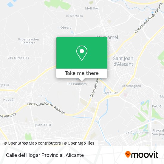 Calle del Hogar Provincial map