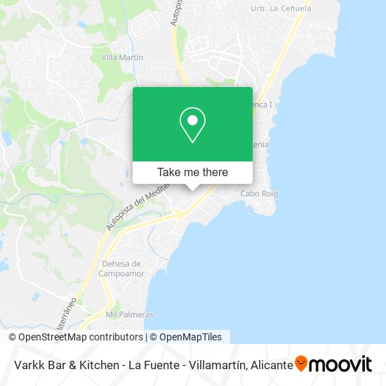 Varkk Bar & Kitchen - La Fuente - Villamartín map