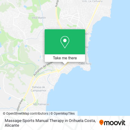 mapa Massage-Sports Manual Therapy in Orihuela Costa