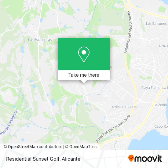 Residential Sunset Golf map