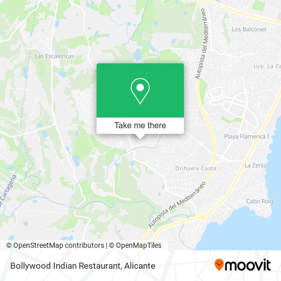 mapa Bollywood Indian Restaurant