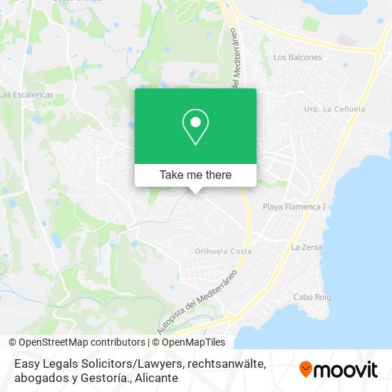 Easy Legals Solicitors / Lawyers, rechtsanwälte, abogados y Gestoría. map