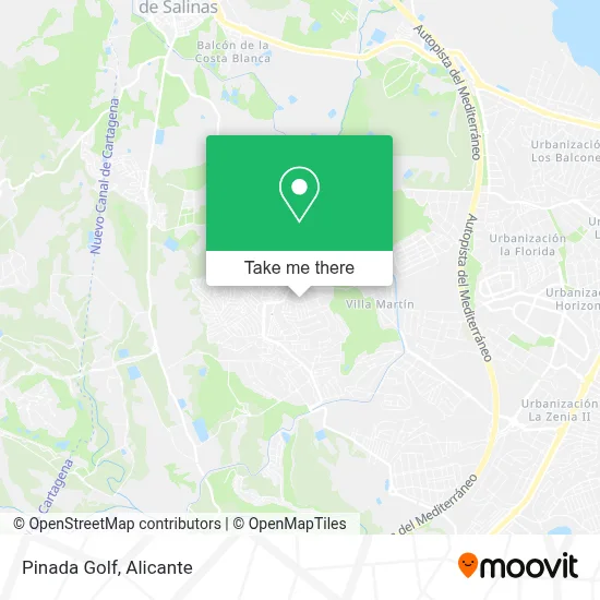 Pinada Golf map