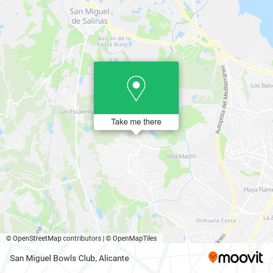 San Miguel Bowls Club map