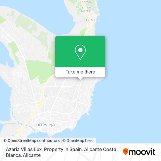 Azaria Villas Lux. Property in Spain. Alicante Costa Blanca map