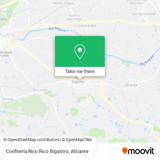 mapa Confitería Rico Rico Bigastro