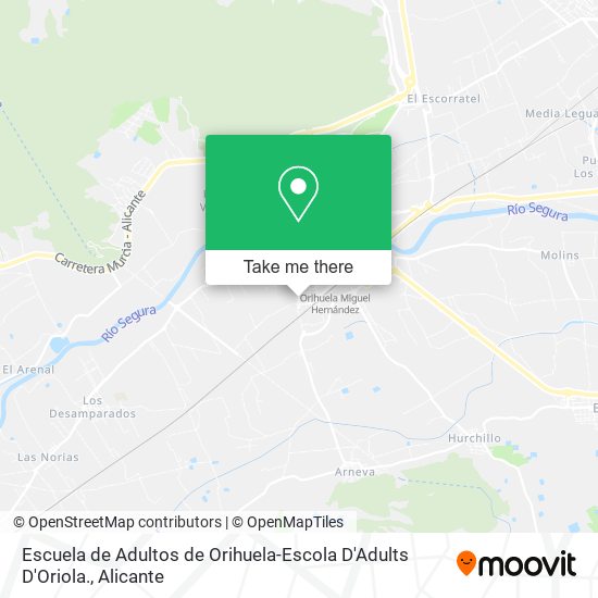 Escuela de Adultos de Orihuela-Escola D'Adults D'Oriola. map