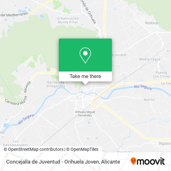 Concejalía de Juventud - Orihuela Joven map