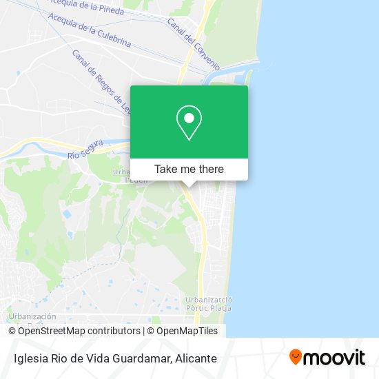 Iglesia Rio de Vida Guardamar map