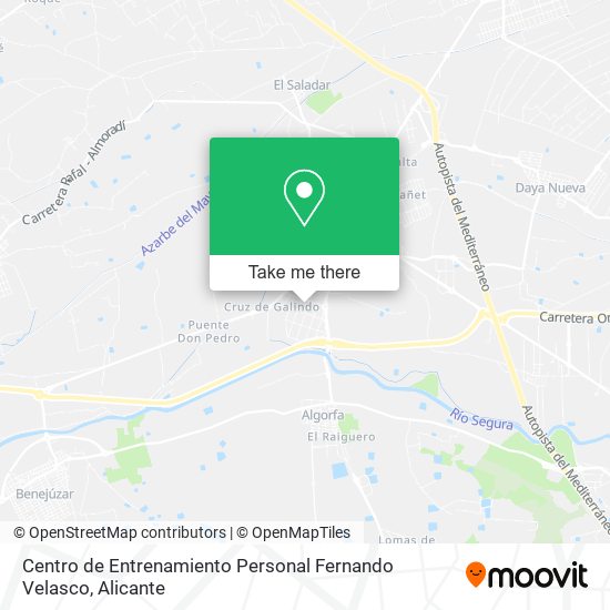 mapa Centro de Entrenamiento Personal Fernando Velasco