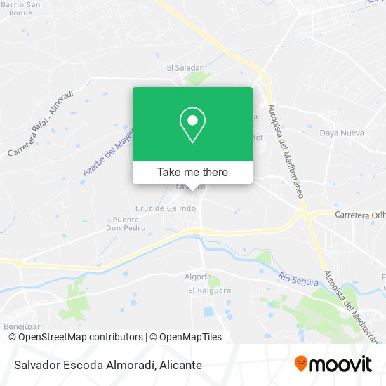Salvador Escoda Almoradí map