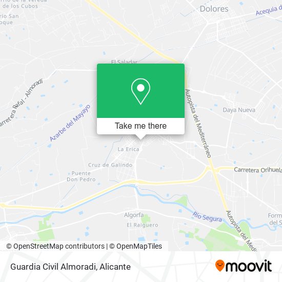 Guardia Civil Almoradi map