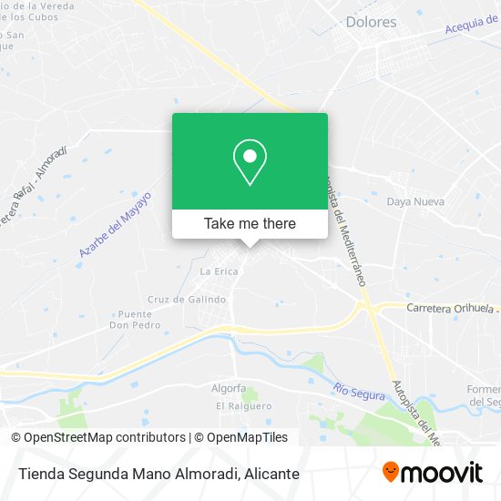Tienda Segunda Mano Almoradi map