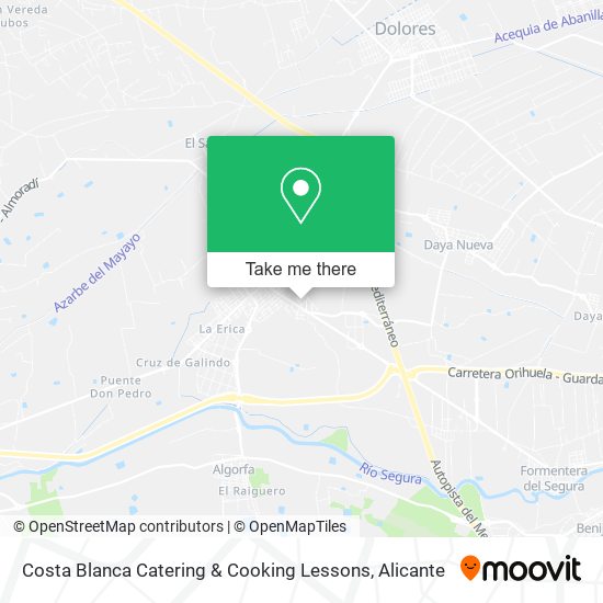 Costa Blanca Catering & Cooking Lessons map