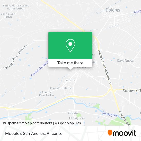Muebles San Andrés map