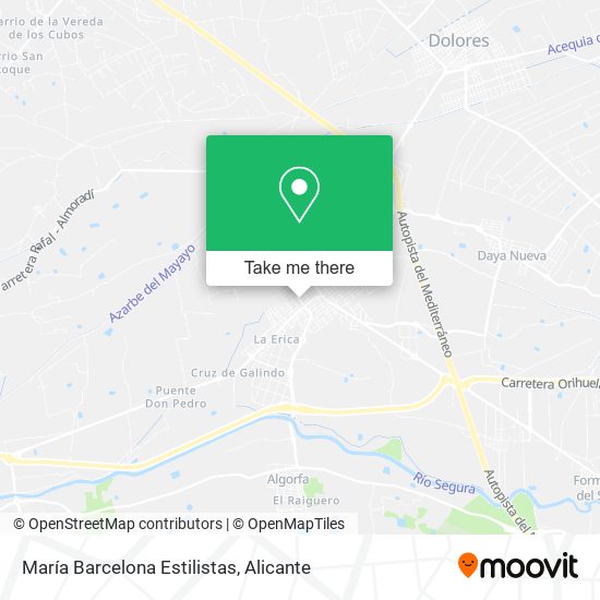 mapa María Barcelona Estilistas