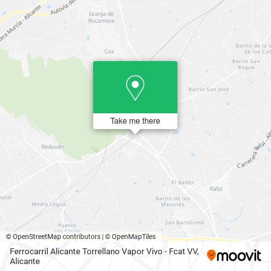 Ferrocarril Alicante Torrellano Vapor Vivo - Fcat VV map