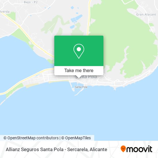 Allianz Seguros Santa Pola - Sercarela map
