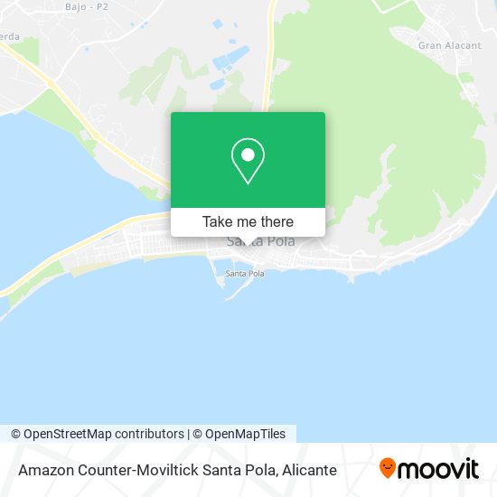 Amazon Counter-Moviltick Santa Pola map