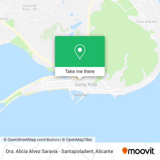 Dra. Alicia Alvez Saravia - Santapoladent map