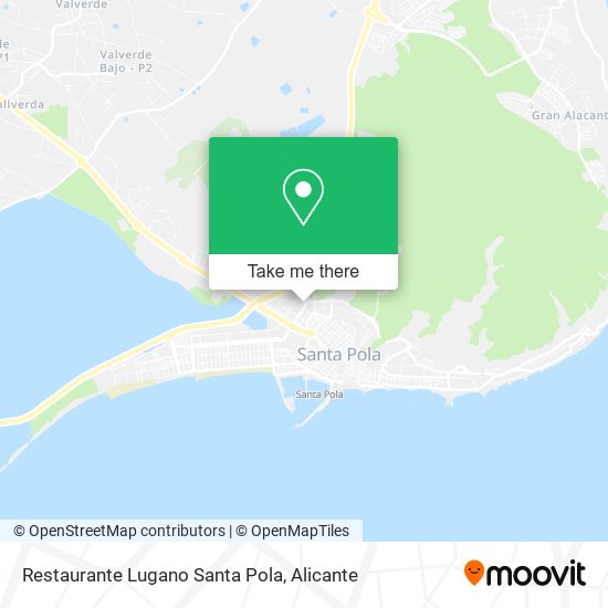 Restaurante Lugano Santa Pola map