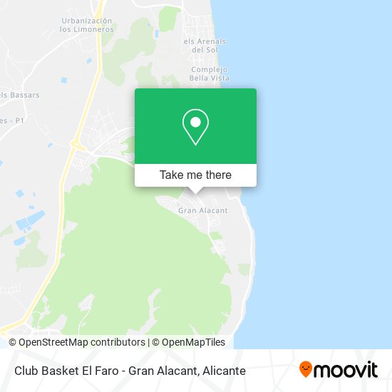 Club Basket El Faro - Gran Alacant map