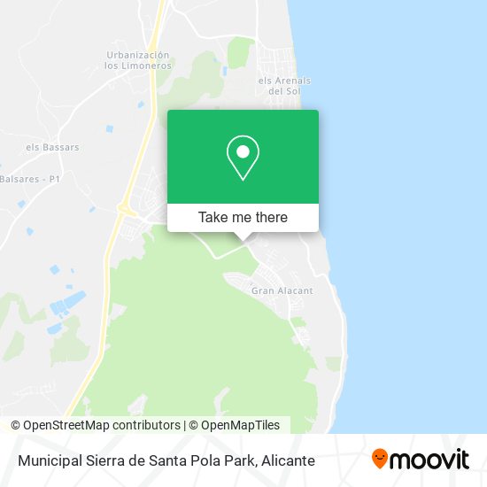 Municipal Sierra de Santa Pola Park map