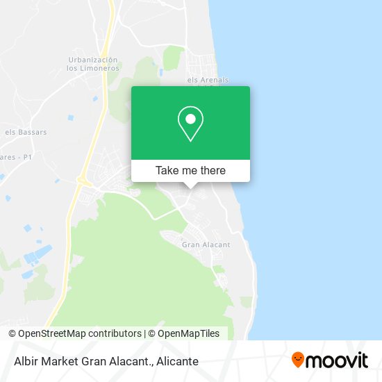 Albir Market Gran Alacant. map