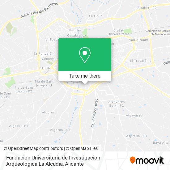 Fundación Universitaria de Investigación Arqueológica La Alcudia map