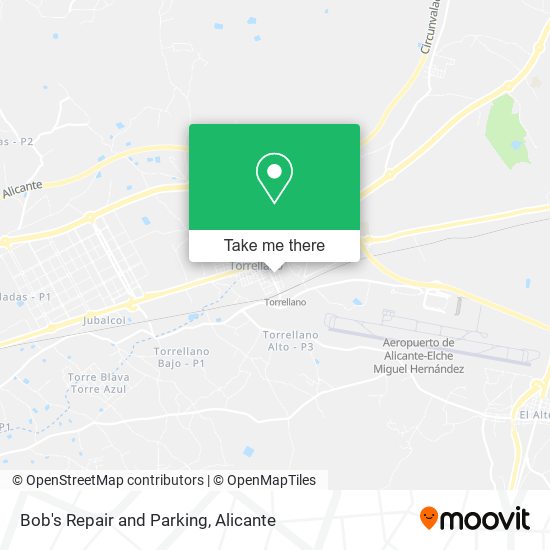 Bob's Repair and Parking map