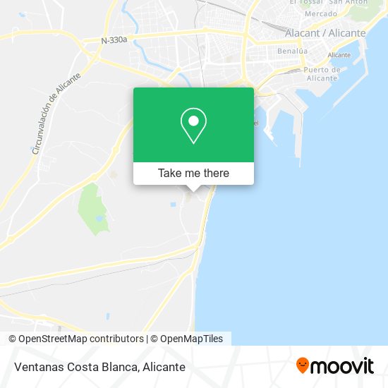 Ventanas Costa Blanca map