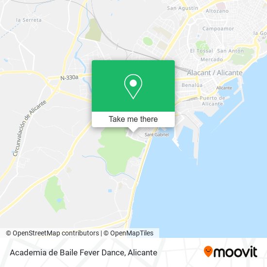 mapa Academia de Baile Fever Dance