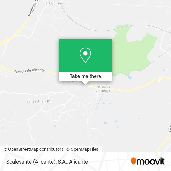 Scalevante (Alicante), S.A. map
