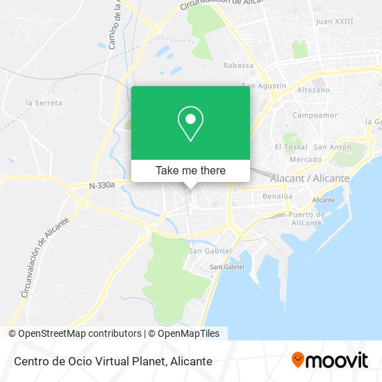 Centro de Ocio Virtual Planet map
