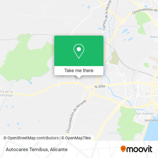 Autocares Temibus map