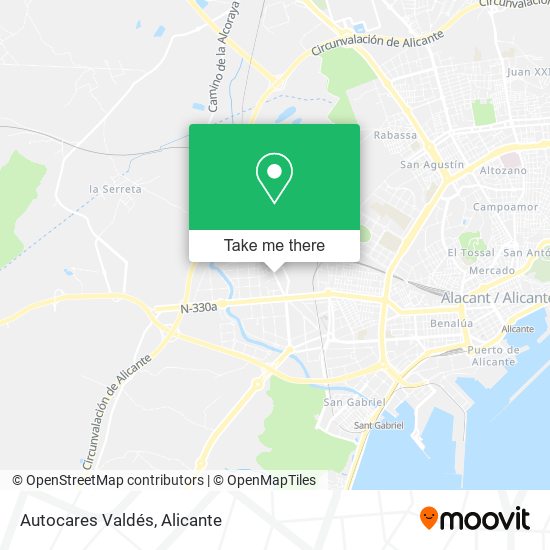 Autocares Valdés map