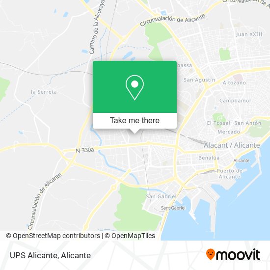 UPS Alicante map