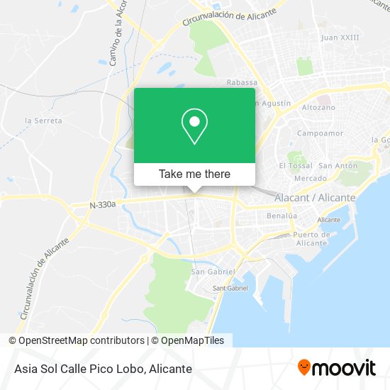 Asia Sol Calle Pico Lobo map