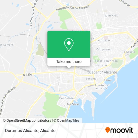 mapa Duramas Alicante