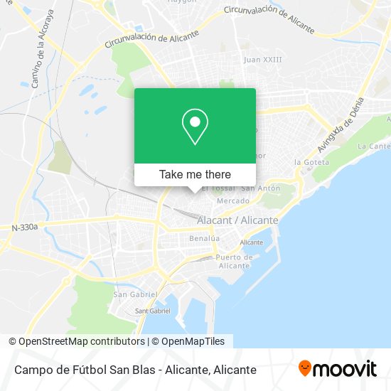 Campo de Fútbol San Blas - Alicante map