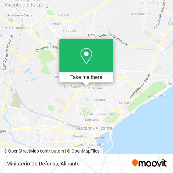 Ministerio de Defensa map
