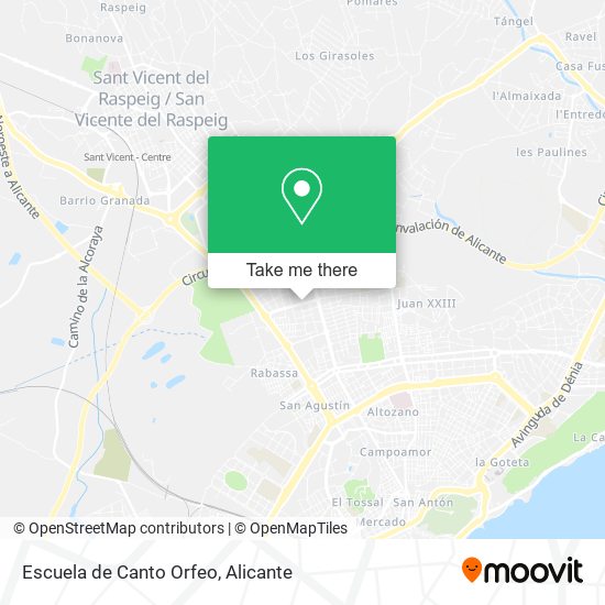 Escuela de Canto Orfeo map