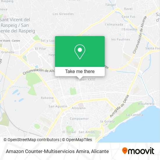 Amazon Counter-Multiservicios Amira map